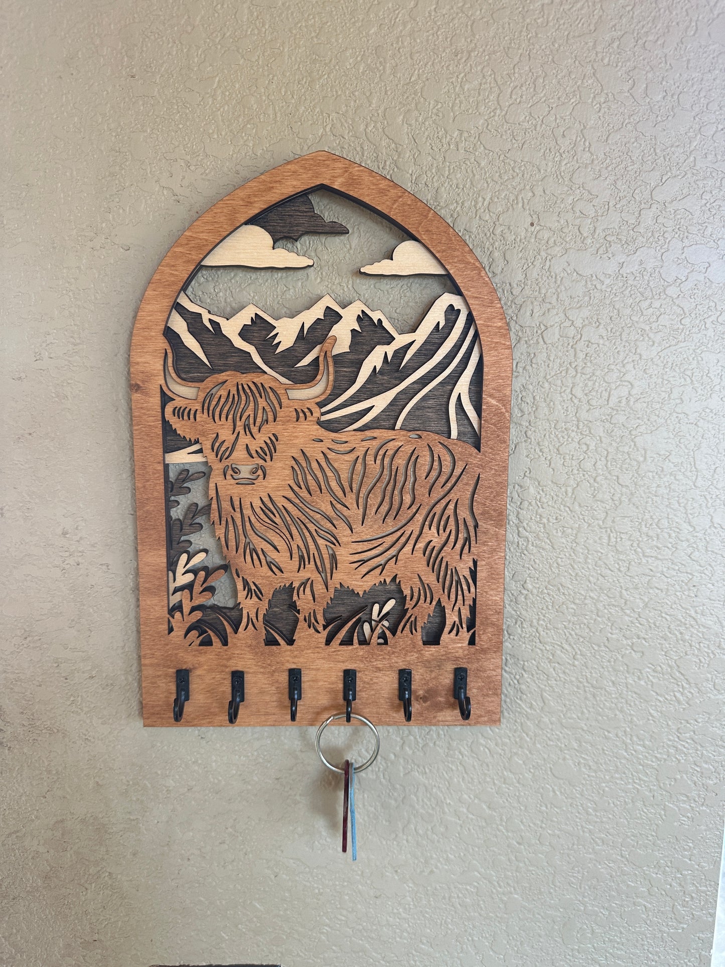 Highland Cow Key Holder